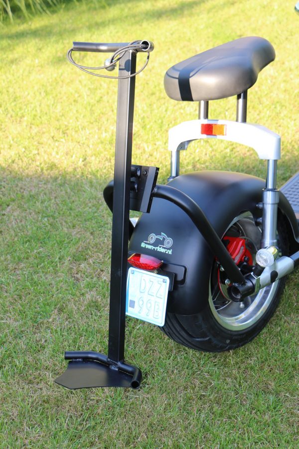 Electrische scooter met golftashouder