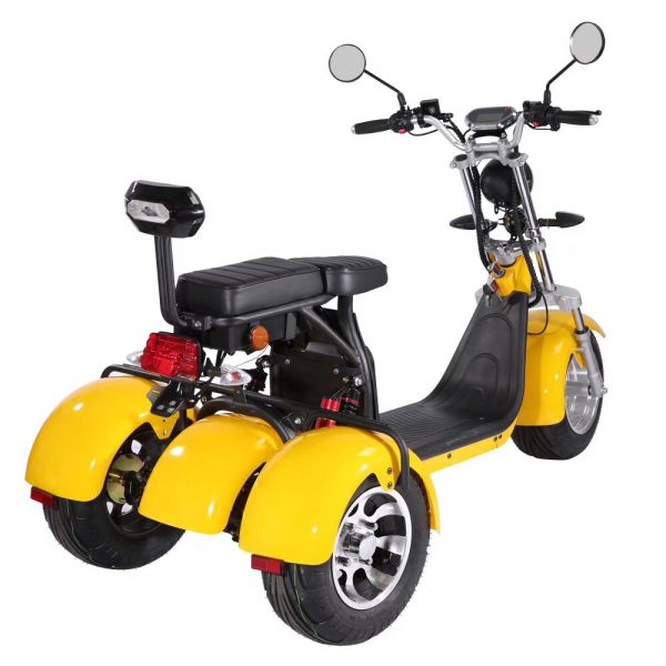 Electrische scooter met golftashouder