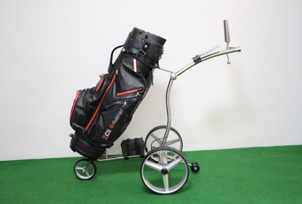 Combi: T4G Electrische Golftrolley RVS met FastFold ZCB Cartbag