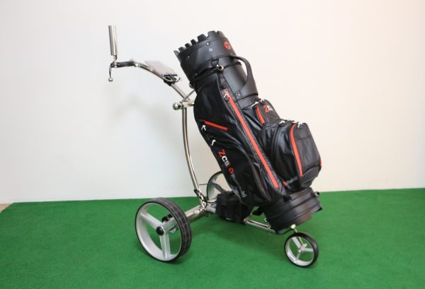 Combi: T4G GT5 Electrische Golftrolley ALU (remote) met FastFold ZCB Cartbag