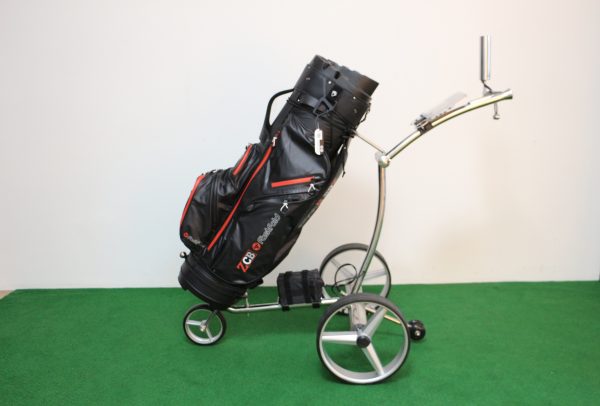 Combi: T4G GT5 Electrische Golftrolley ALU (remote) met FastFold ZCB Cartbag
