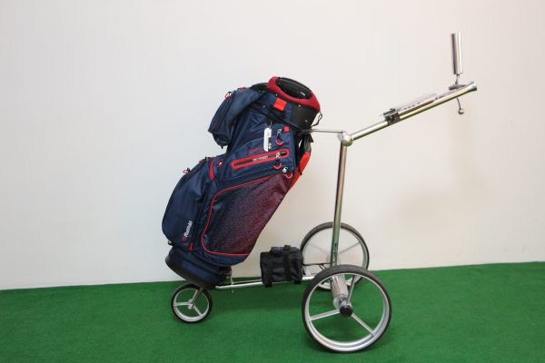 Combi: T4G Electrische Golftrolley RVS met FastFold Cartbag STAR